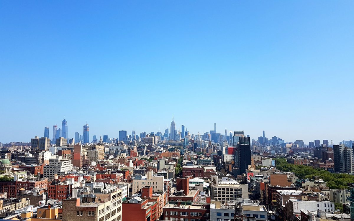 2018, Jour 1 : De Lower East Side à Central Park et One World Observatory Vue depuis la terrasse du 50 Bowery