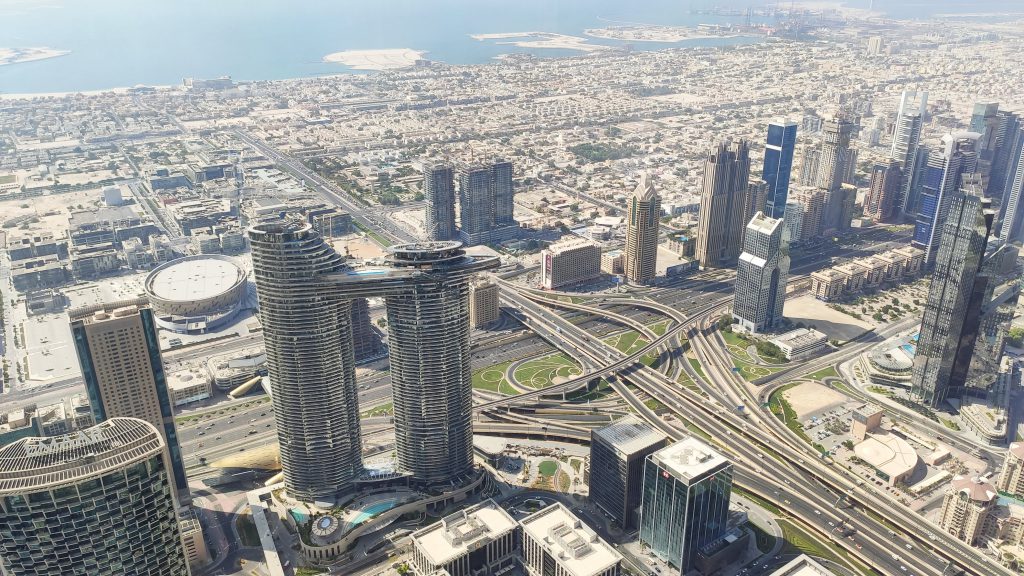 Vue depuis la tour Burj Khalifa