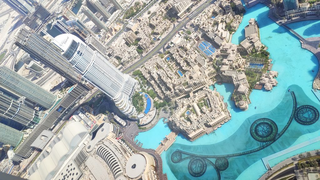 Vue depuis la tour Burj Khalifa