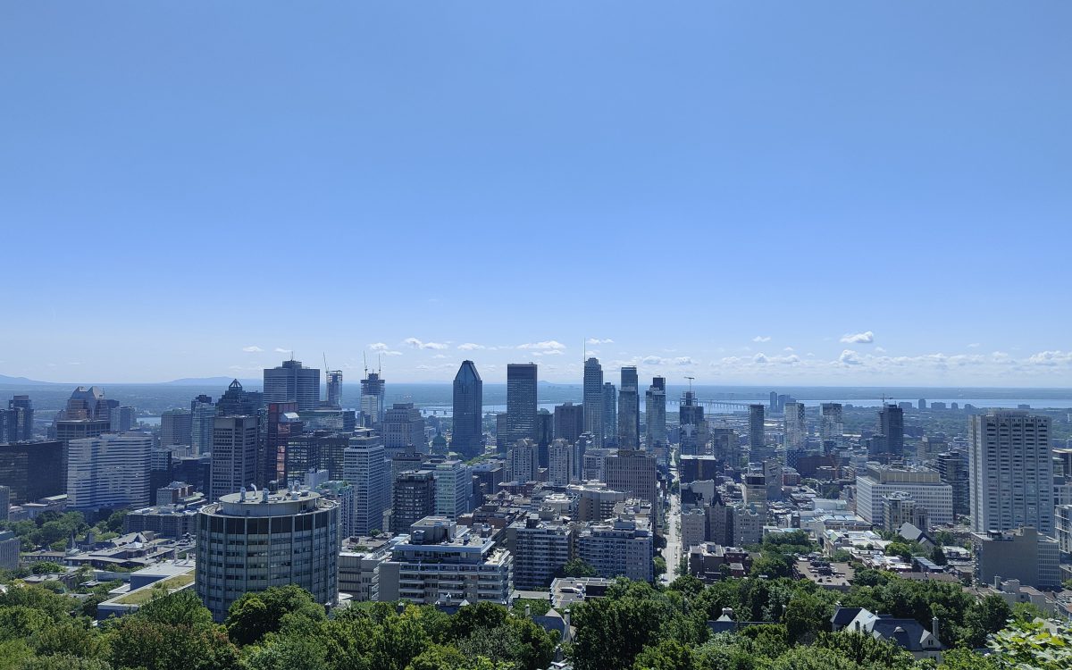 3 jours à Montréal Vue depuis le belvédère