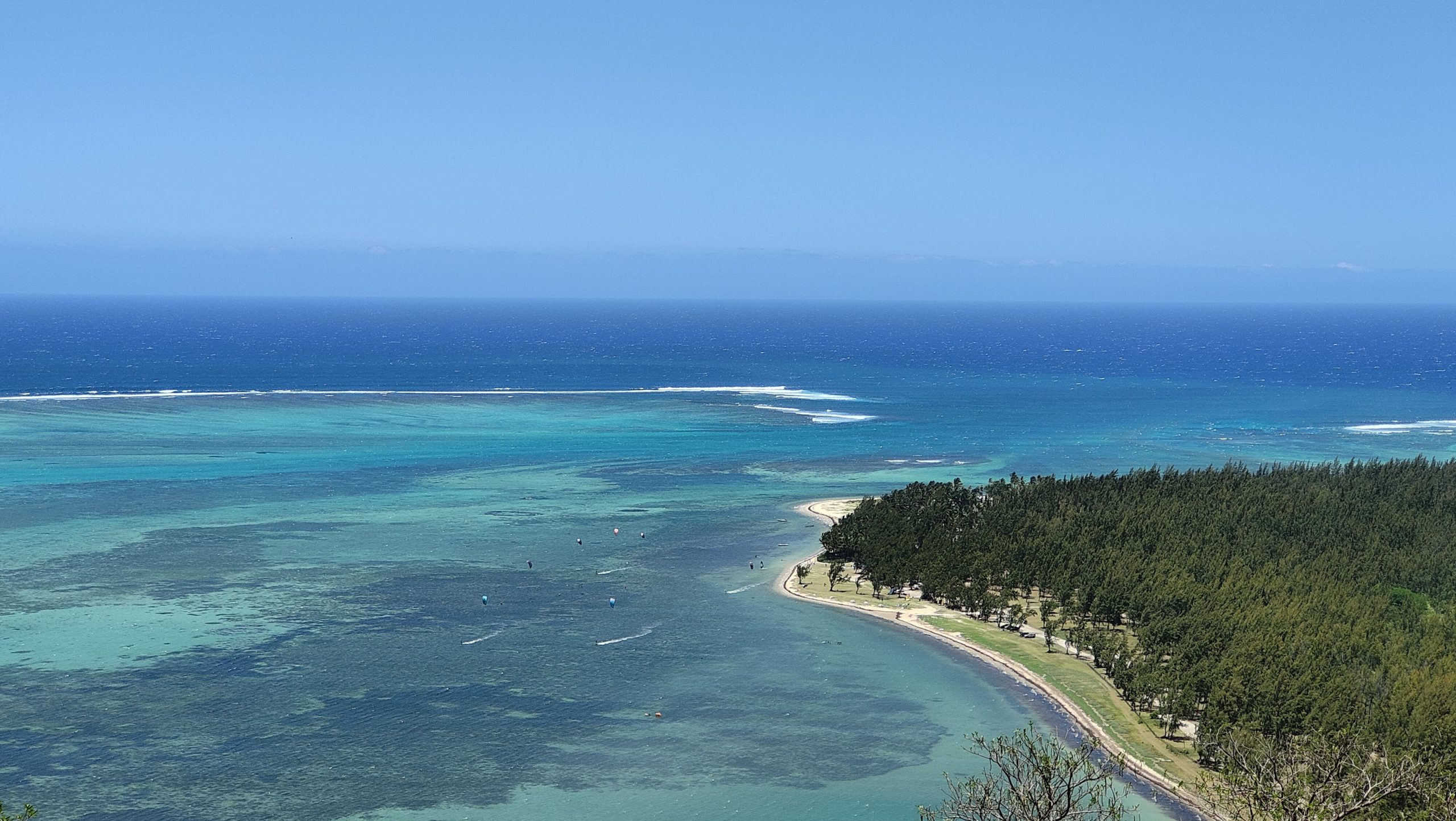 Vue depuis la première partie de la randonnée du Morne Brabant