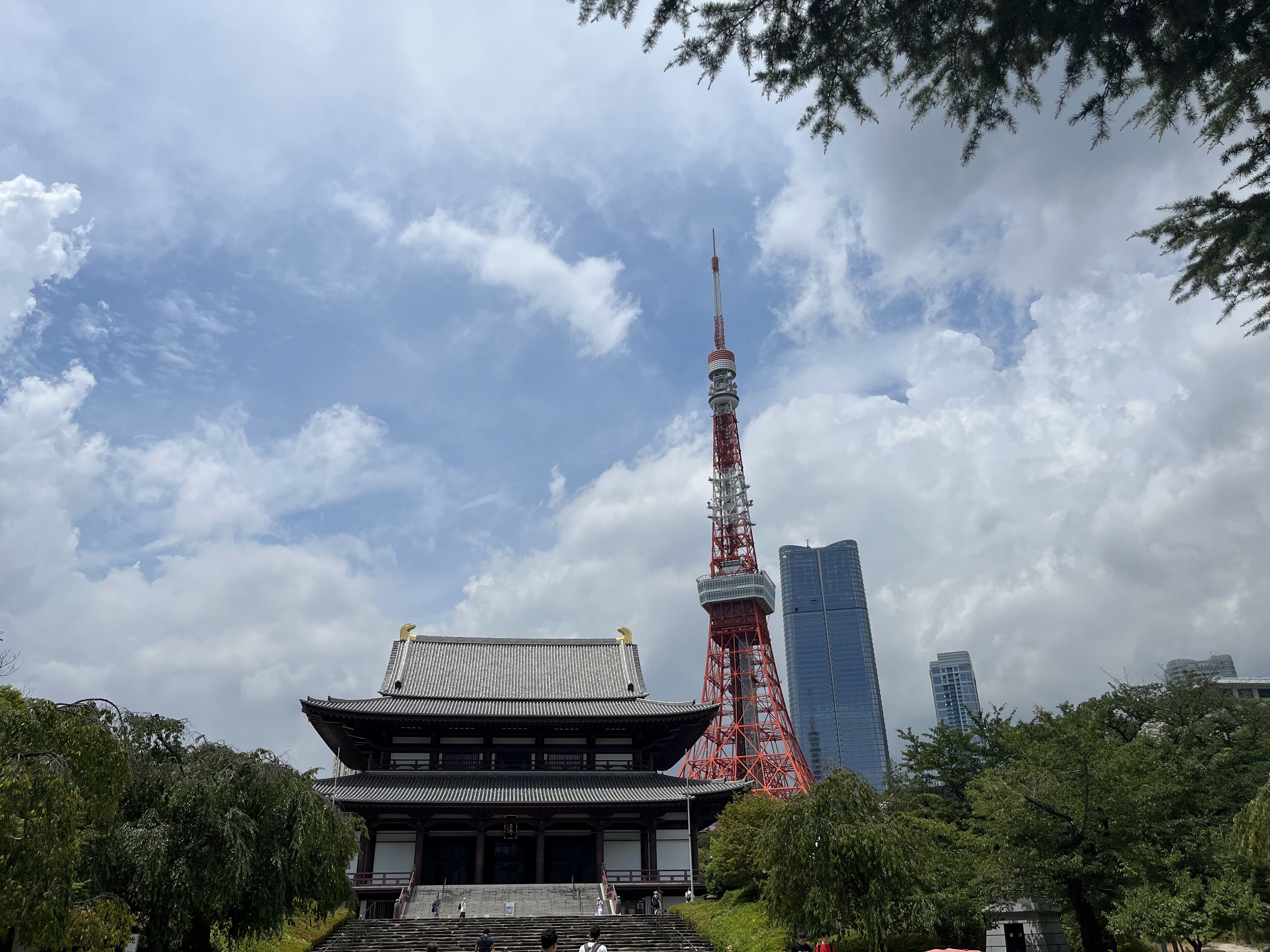 Temple Zojo-ji devant la Tour de Tokyo