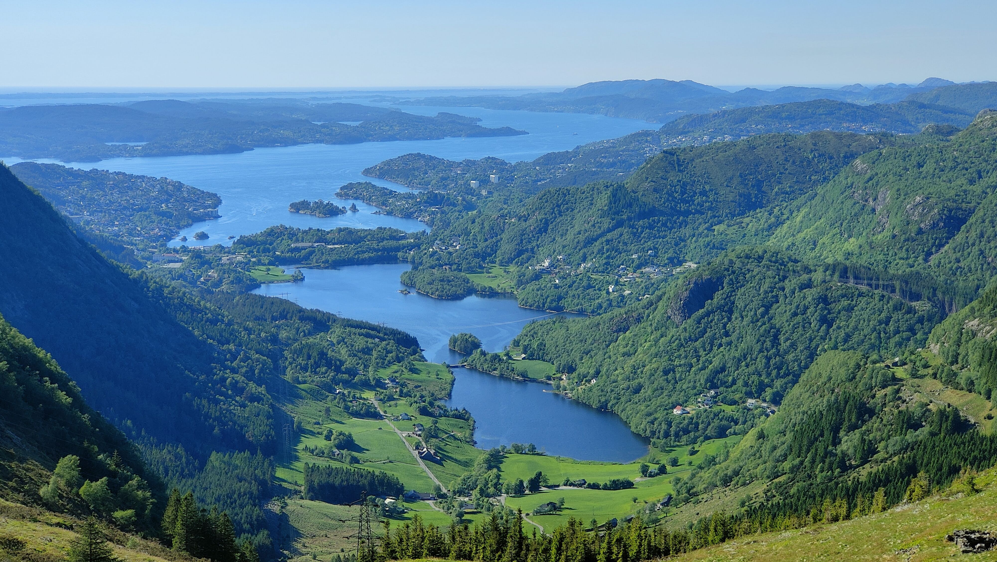 Vue depuis la randonn├®e Ulriken Floyen