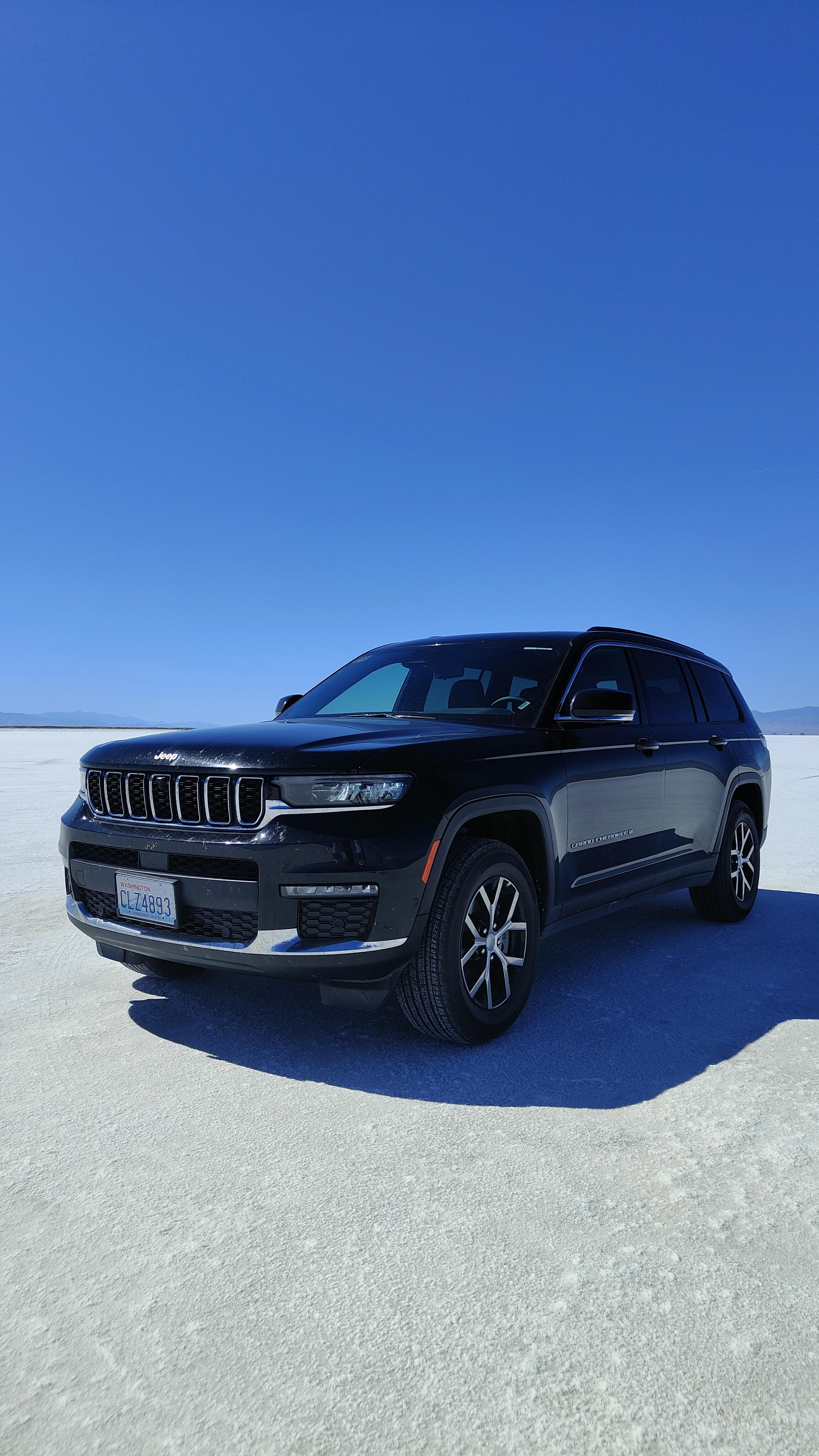 Sur le lac salé à Bonneville Salt Flats