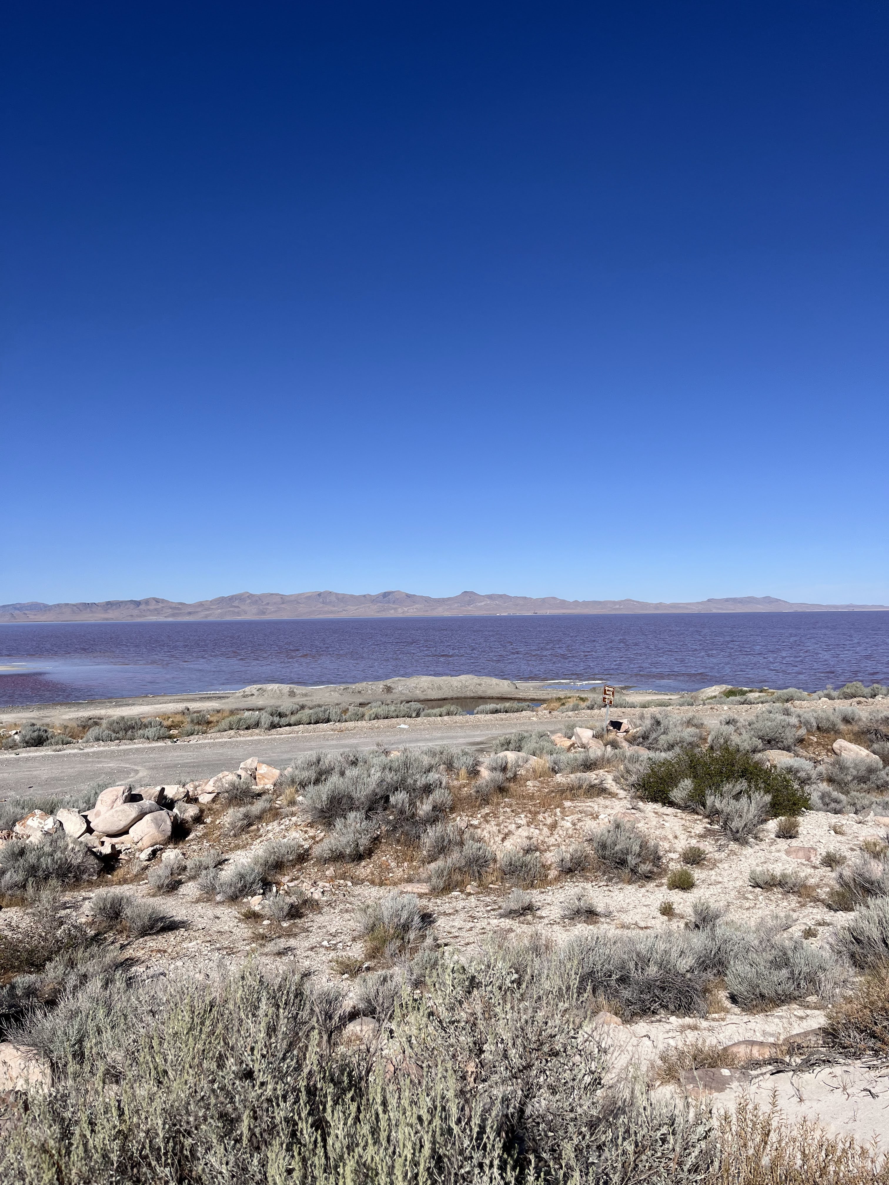 Lac rose à Stansbury Viewpoint