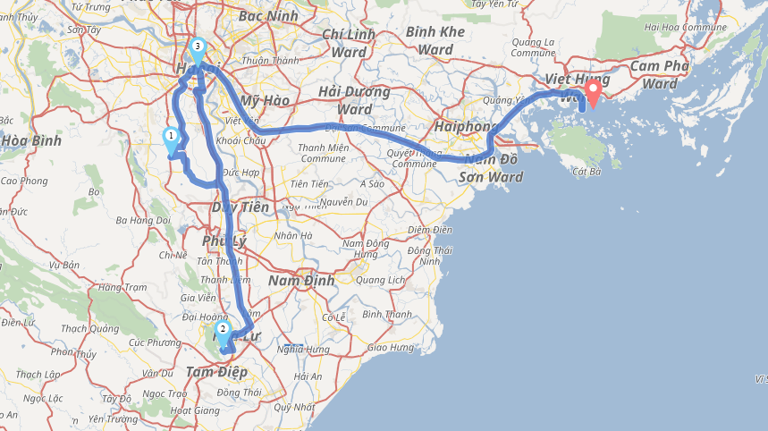 Hanoi, Quang Phu Cau, Tam Coc, Baie de Ha Long