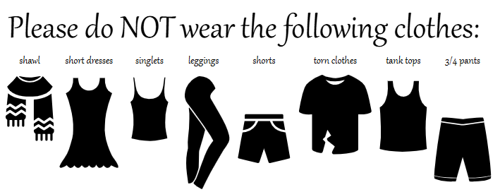 dress code pour les temples
